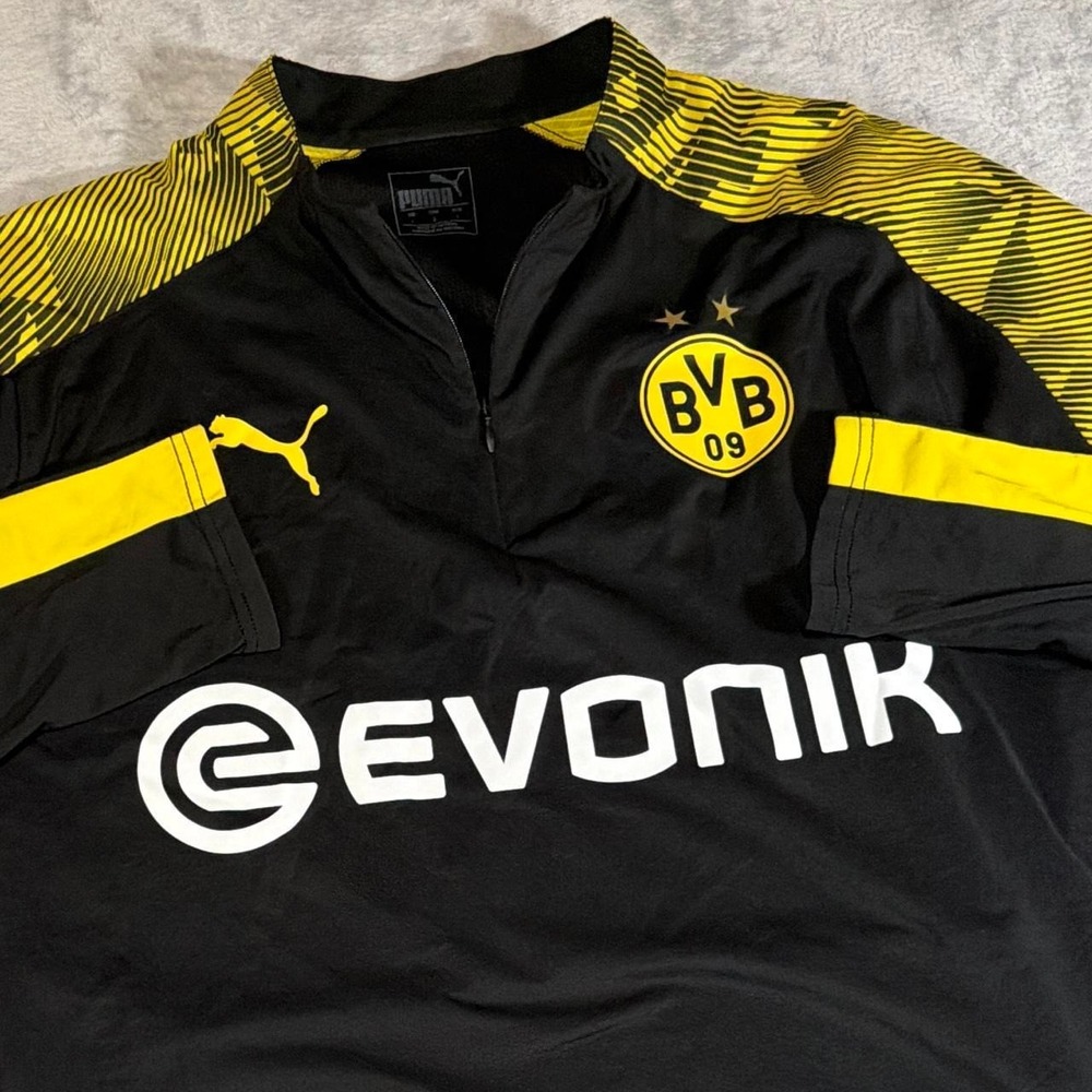 Vintage Puma Borussia Dortmund BVB Haaland Training Top | Black & Yellow | Large